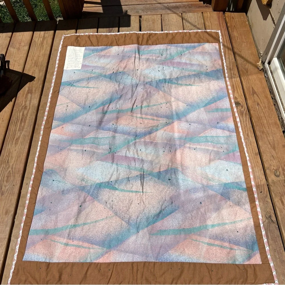 Hand crafted corduroy/velvet patchwork quilt